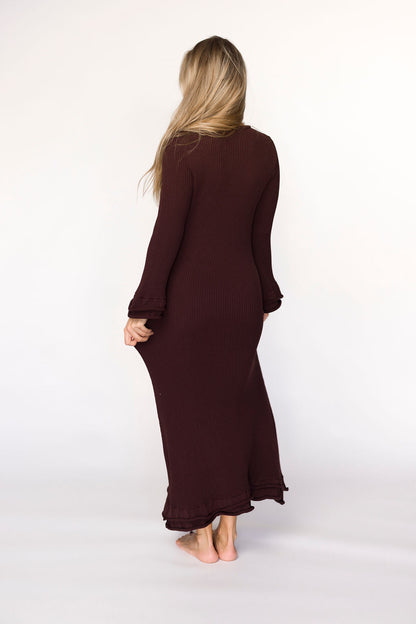 Arlet Dress in Brown - Bump Friendly