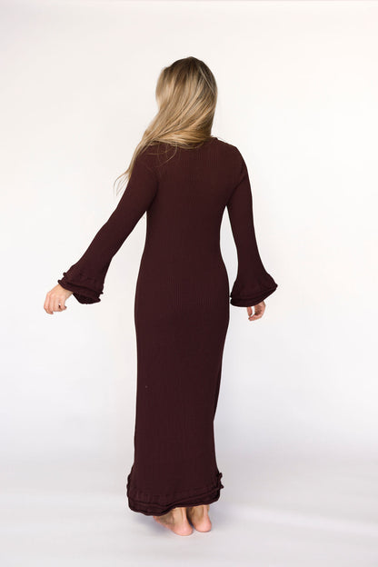 Arlet Dress in Brown - Bump Friendly