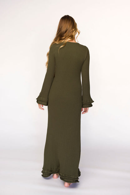 Arlet Dress in Olive - Bump Friendly