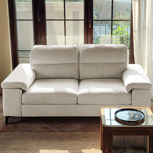 71.25 Chenille Loveseat Sofa - Deep Seat 2-Seater with 8 Cushion, Convertible Armrest & Removable Cover