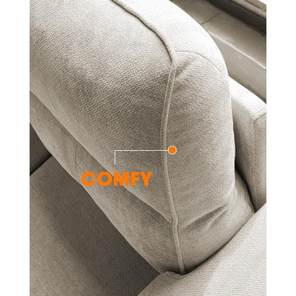 71.25 Chenille Loveseat Sofa - Deep Seat 2-Seater with 8 Cushion, Convertible Armrest & Removable Cover