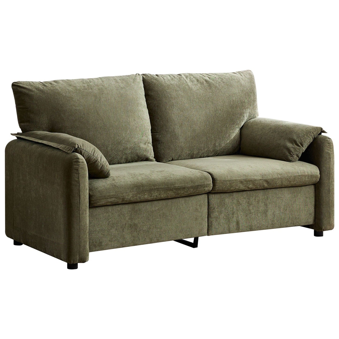 71.28 Chenille 2-Seater Sofa, Cloud-Like Comfort with High-Resilience Sponge, Modern Minimalist Design