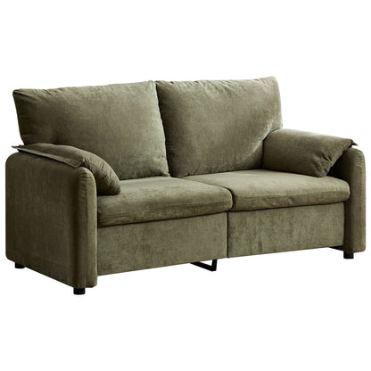 71.28 Chenille 2-Seater Sofa, Cloud-Like Comfort with High-Resilience Sponge, Modern Minimalist Design