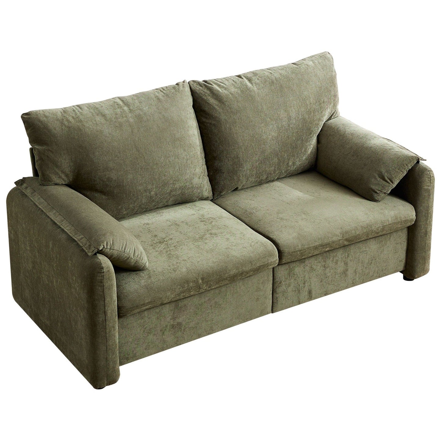 71.28 Chenille 2-Seater Sofa, Cloud-Like Comfort with High-Resilience Sponge, Modern Minimalist Design