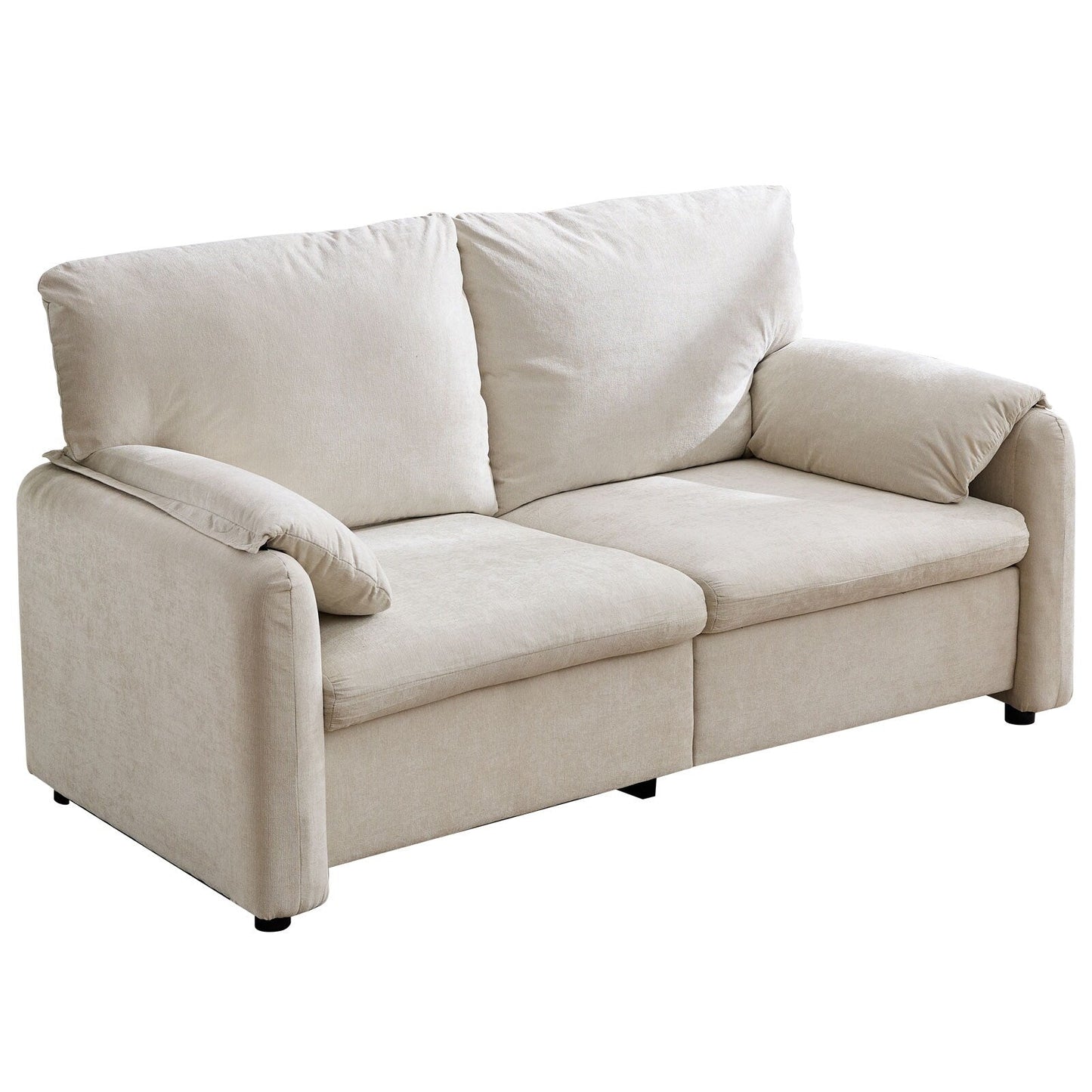 71.28 Chenille 2-Seater Sofa, Cloud-Like Comfort with High-Resilience Sponge, Modern Minimalist Design