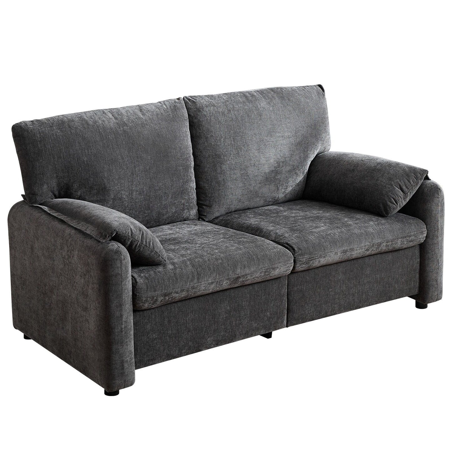71.28 Chenille 2-Seater Sofa, Cloud-Like Comfort with High-Resilience Sponge, Modern Minimalist Design