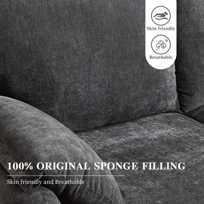 71.28 Chenille 2-Seater Sofa, Cloud-Like Comfort with High-Resilience Sponge, Modern Minimalist Design