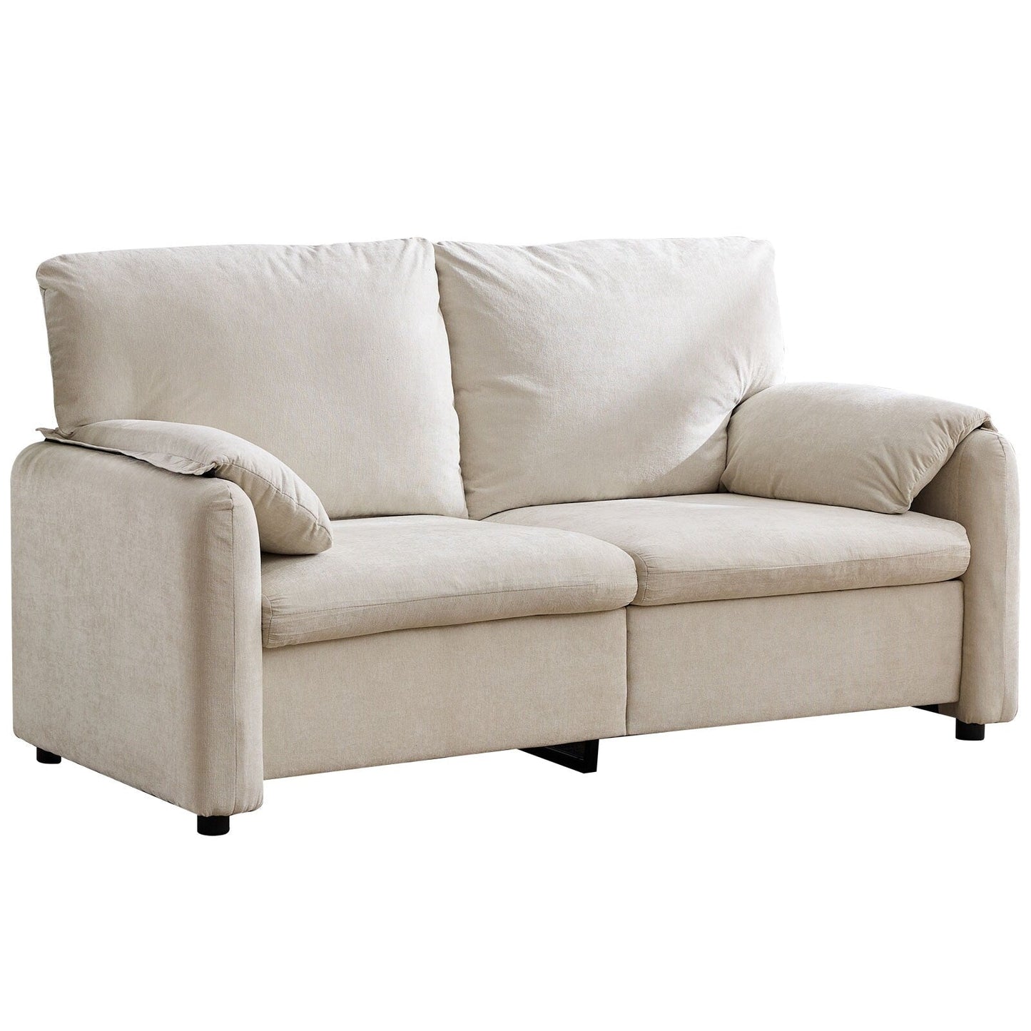 71.28 Chenille 2-Seater Sofa, Cloud-Like Comfort with High-Resilience Sponge, Modern Minimalist Design
