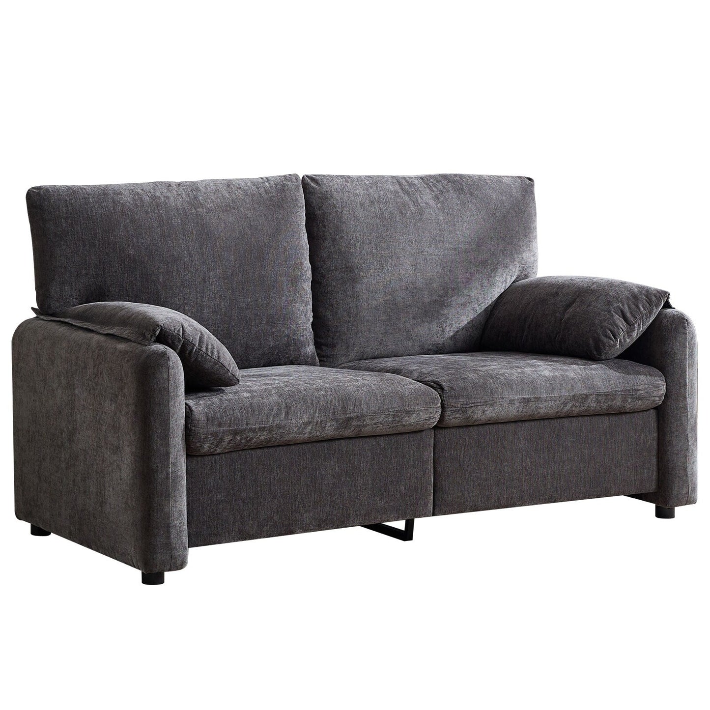 71.28 Chenille 2-Seater Sofa, Cloud-Like Comfort with High-Resilience Sponge, Modern Minimalist Design