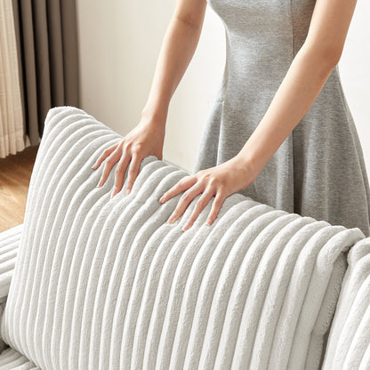 71 Fabric Loveseat Sofa with Square Storage Armrest and USB port for Living Room