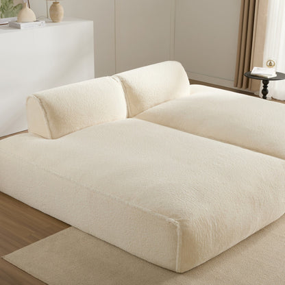 72 Oversized Modular Sofa Compressed Spacious Foam-Filled Sofa Bed