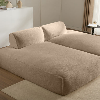 72 Oversized Modular Sofa Compressed Spacious Foam-Filled Sofa Bed
