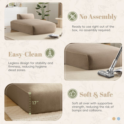 72 Oversized Modular Sofa Compressed Spacious Foam-Filled Sofa Bed