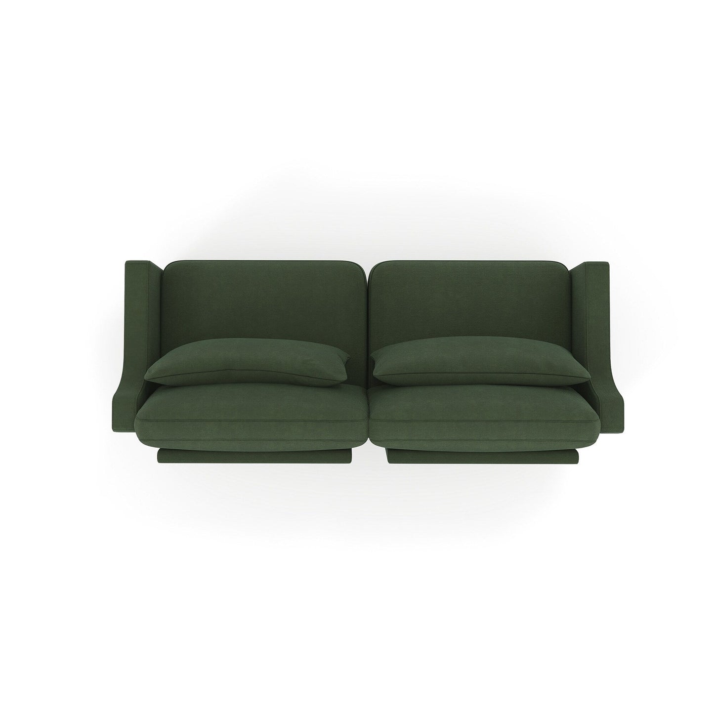 73.2 Chenille 3-Seater Sofa with 2 lumbar pillows for Living Room