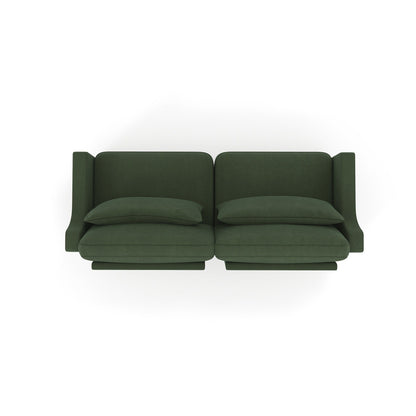 73.2 Chenille 3-Seater Sofa with 2 lumbar pillows for Living Room