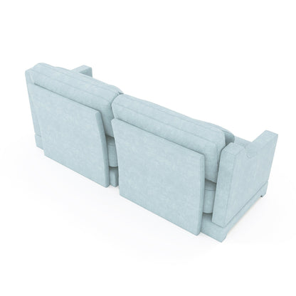 73.2 Chenille 3-Seater Sofa with 2 lumbar pillows for Living Room