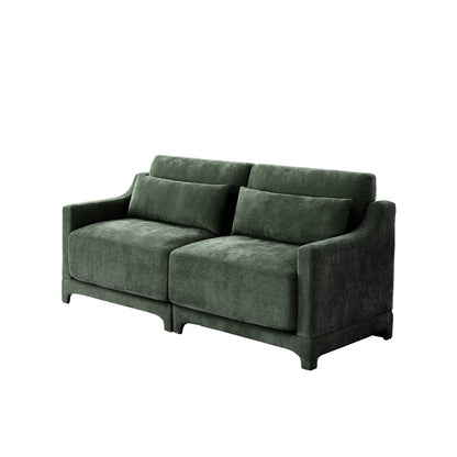 73.2 Chenille 3-Seater Sofa with 2 lumbar pillows for Living Room