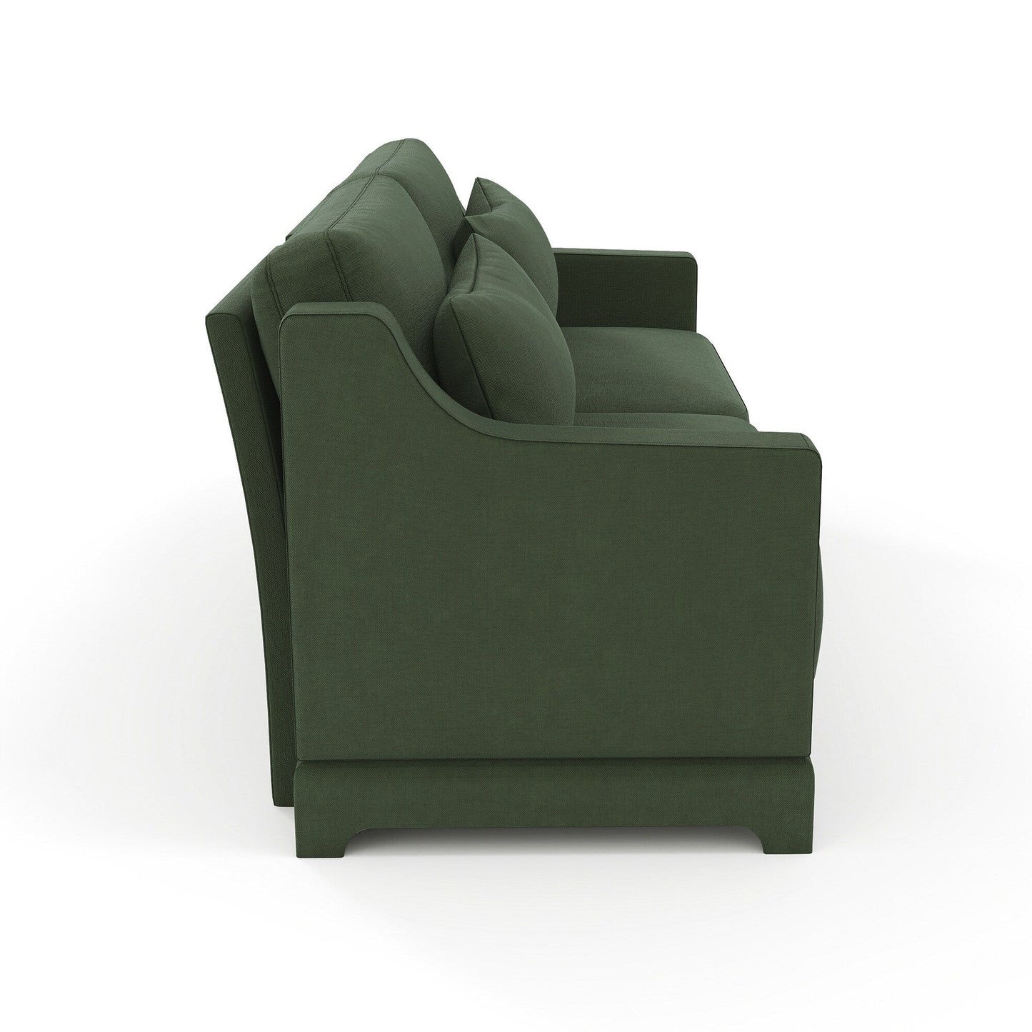 73.2 Chenille 3-Seater Sofa with 2 lumbar pillows for Living Room
