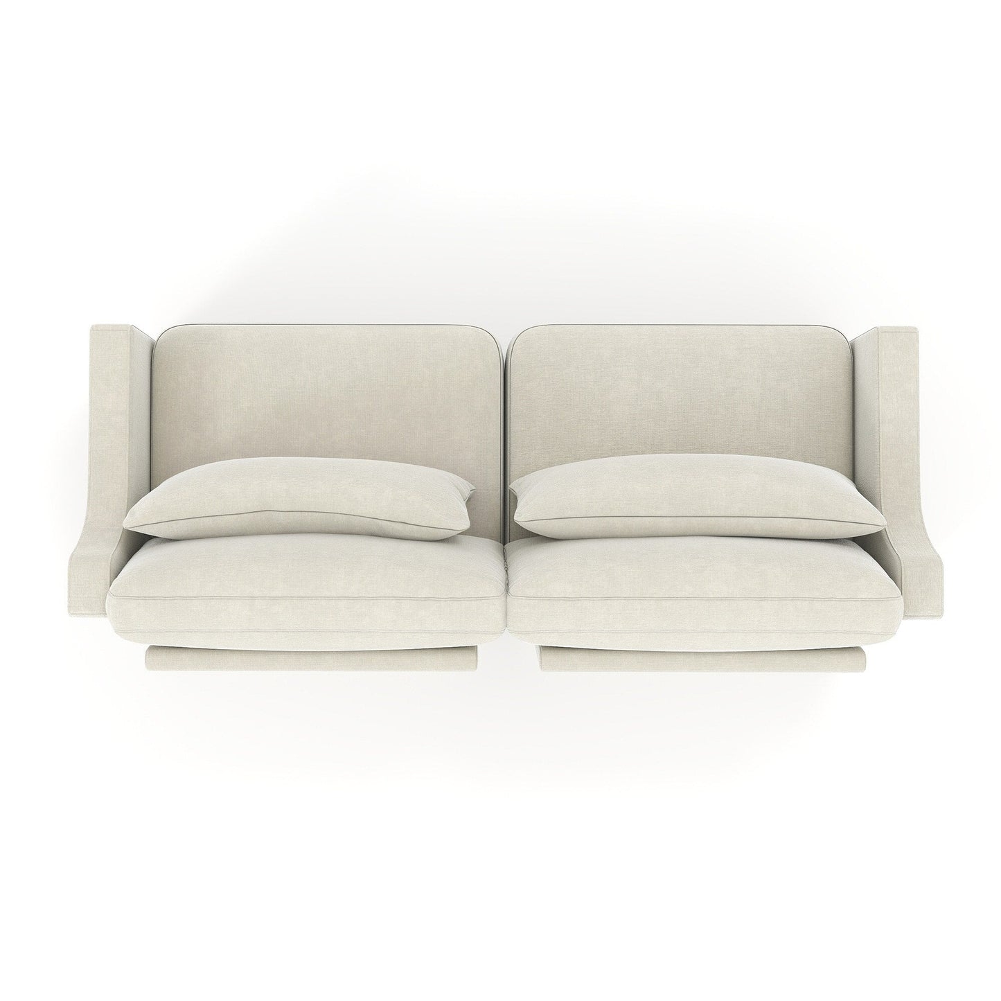 73.2 Chenille 3-Seater Sofa with 2 lumbar pillows for Living Room