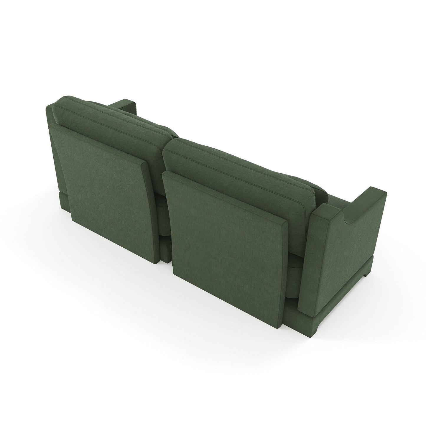 73.2 Chenille 3-Seater Sofa with 2 lumbar pillows for Living Room