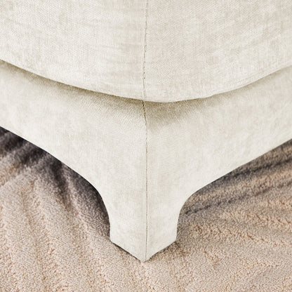 73.2 Chenille 3-Seater Sofa with 2 lumbar pillows for Living Room