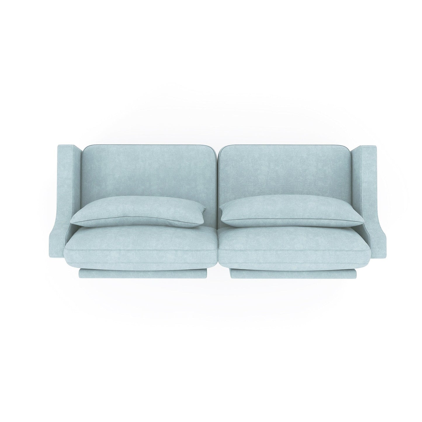 73.2 Chenille 3-Seater Sofa with 2 lumbar pillows for Living Room