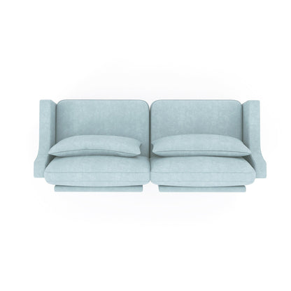 73.2 Chenille 3-Seater Sofa with 2 lumbar pillows for Living Room