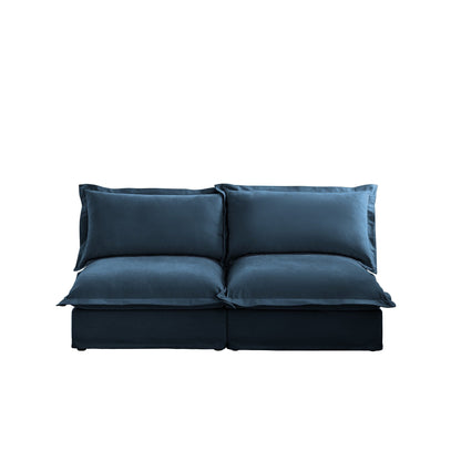 73.2 Chenille Modular 3-Seat Sofa with Removable Washable Covers And Multiple Pillows