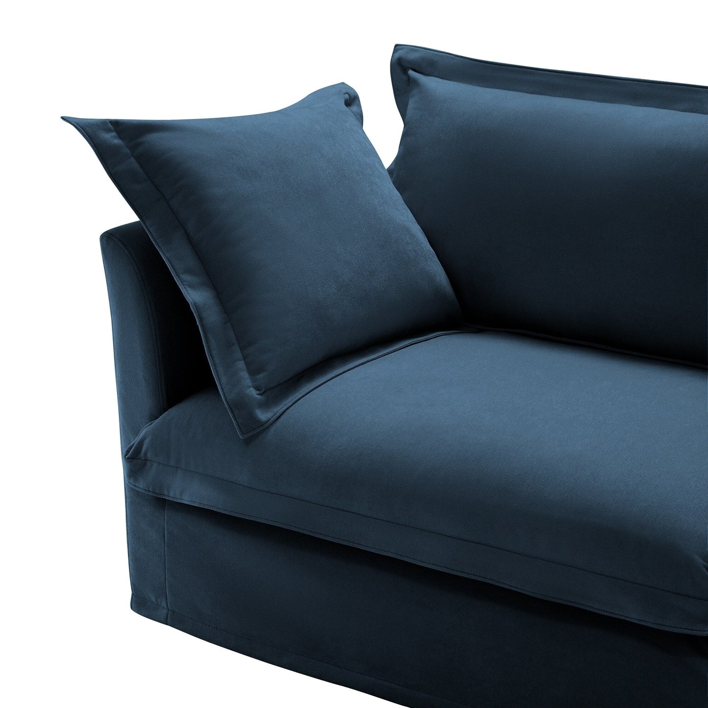 73.2 Chenille Modular 3-Seat Sofa with Removable Washable Covers And Multiple Pillows