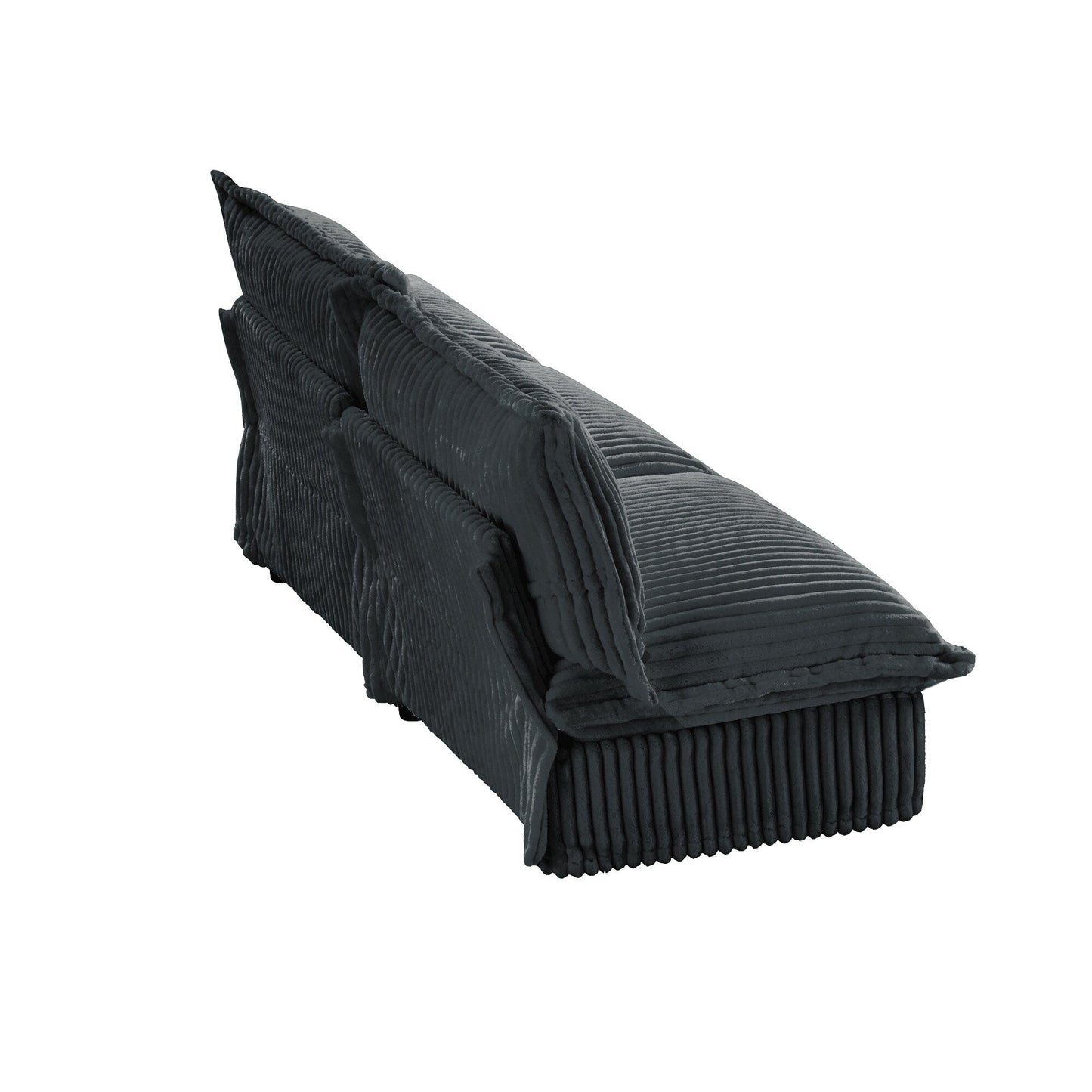 73.2 Corduroy 3-Seater Armless Sofa Deep for living room and bedroom