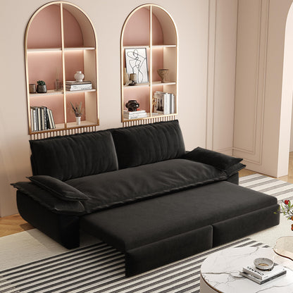 73.2 Queen Pull Out Sofa Bed,3-in-1 Convertible Sleeper Sofa,Multi-Functional Velvet Loveseat Bed