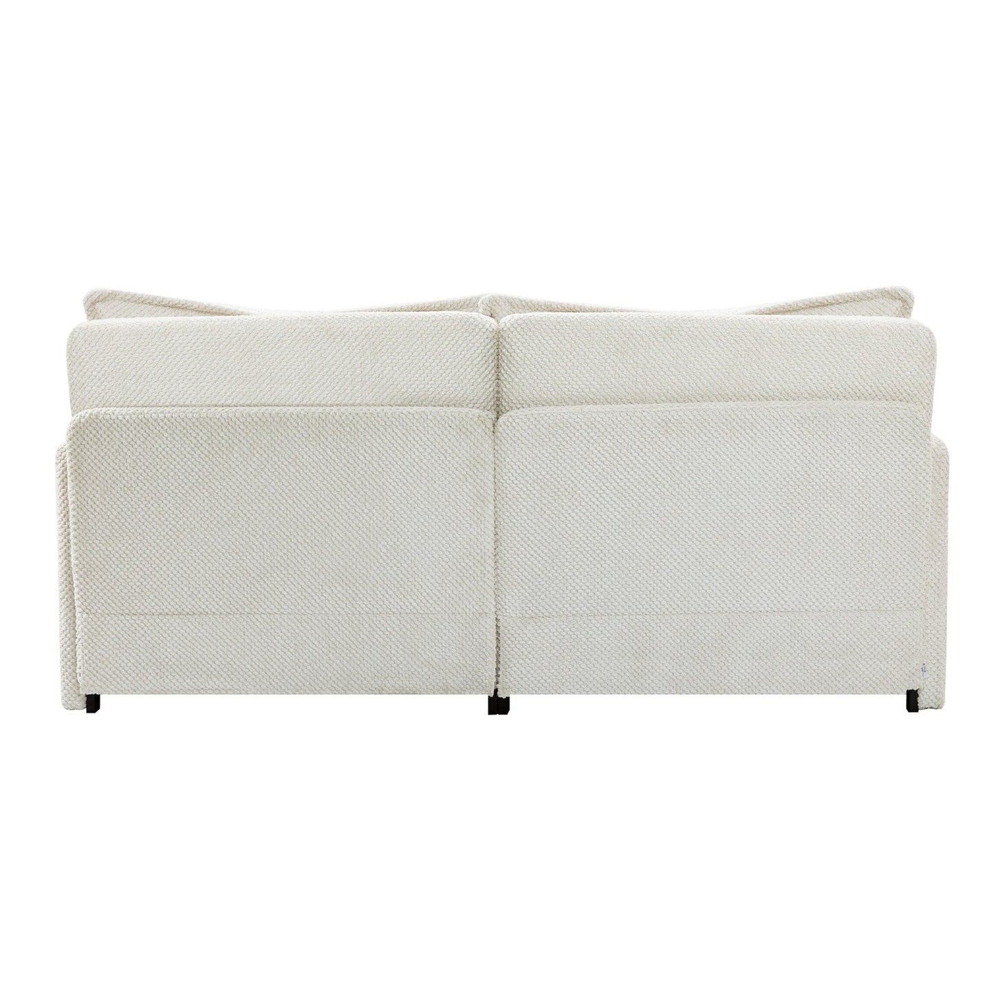 73.6 Corduroy 3-in-1 Convertible Sofa Bed with Pull-Out Sleeper, USB Charging Ports, and Side Storage