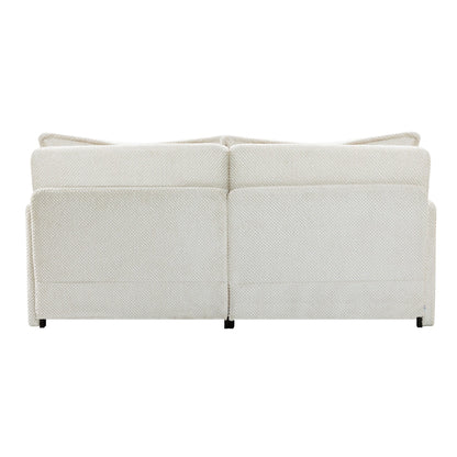 73.6 Corduroy 3-in-1 Convertible Sofa Bed with Pull-Out Sleeper, USB Charging Ports, and Side Storage