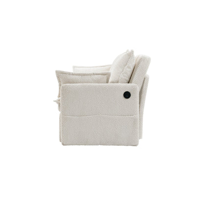 73.6 Corduroy 3-in-1 Convertible Sofa Bed with Pull-Out Sleeper, USB Charging Ports, and Side Storage