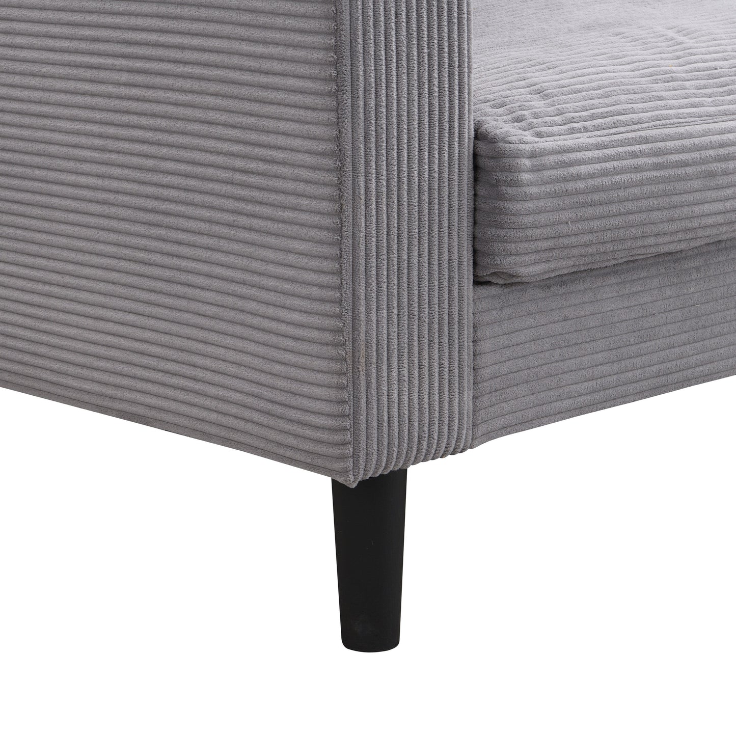 74 inch High Resilience 3 Seater Sofa Wooden Frame Comfy Modern Upholstered Light Gray