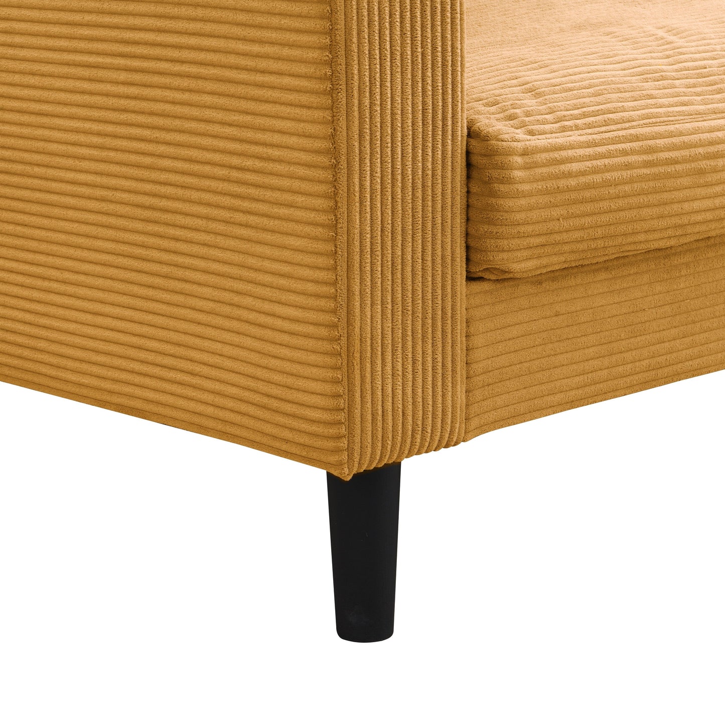 74 inch High Resilience 3 Seater Sofa Wooden Frame Comfy Modern Upholstered Orange