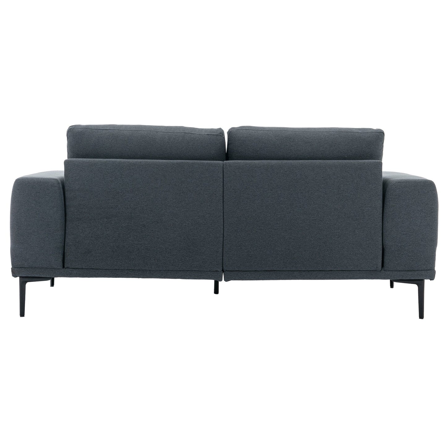 74.8'' Fabric Loveseat Sofa with Removable Cushions, Metal Legs, and Contemporary Square Arms