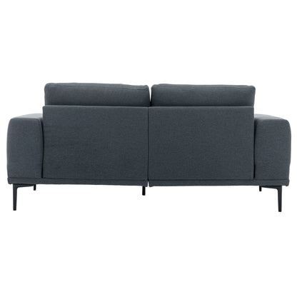 74.8'' Fabric Loveseat Sofa with Removable Cushions, Metal Legs, and Contemporary Square Arms