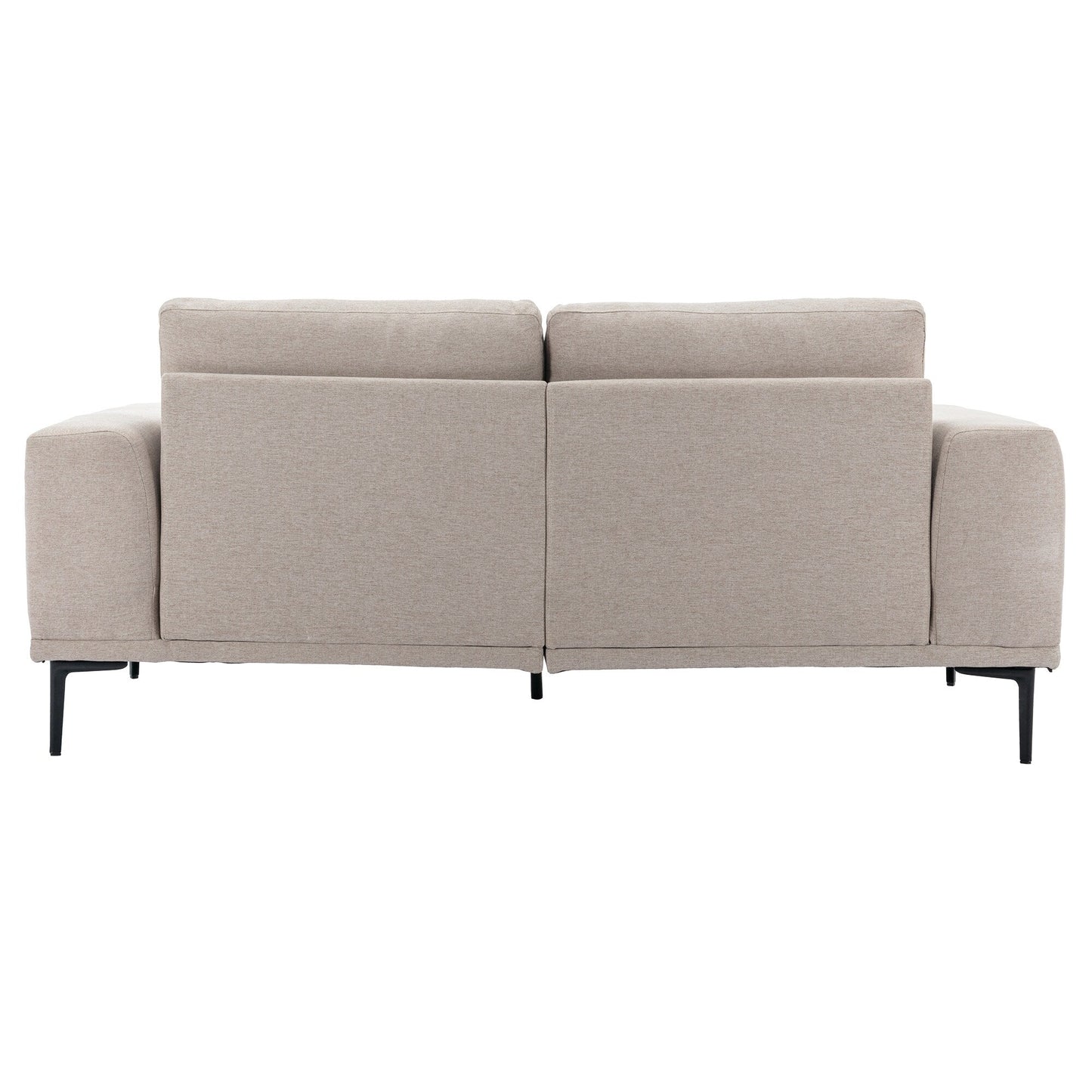 74.8'' Fabric Loveseat Sofa with Removable Cushions, Metal Legs, and Contemporary Square Arms
