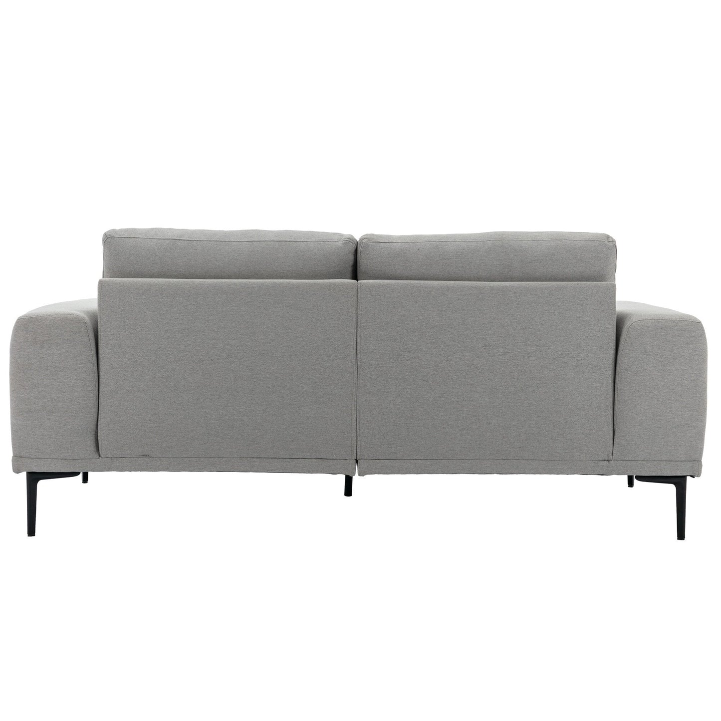 74.8'' Fabric Loveseat Sofa with Removable Cushions, Metal Legs, and Contemporary Square Arms