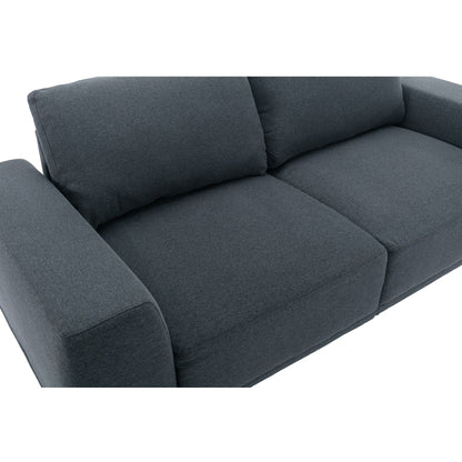 74.8'' Fabric Loveseat Sofa with Removable Cushions, Metal Legs, and Contemporary Square Arms