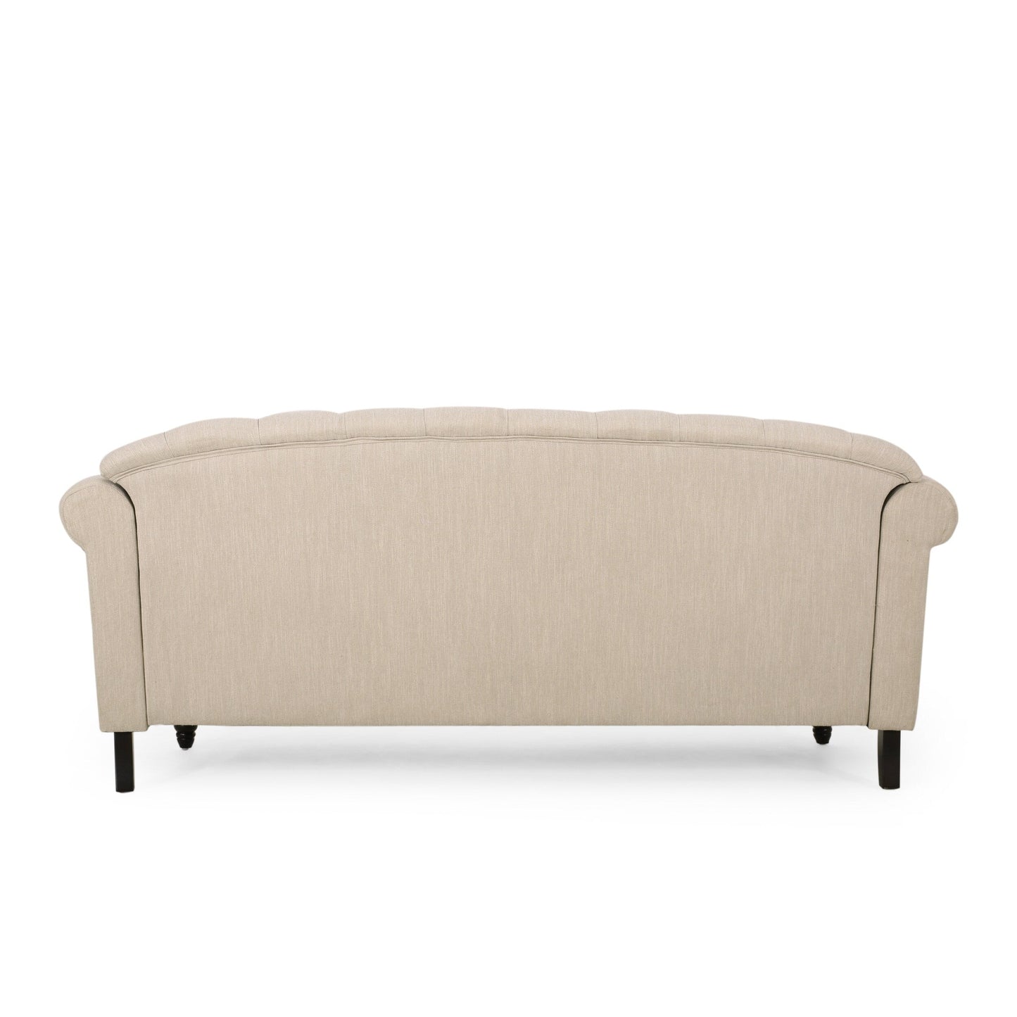 74'' Fabric 3 Seater Sofa Couch with Rivet Accents, Durable Fabric Upholstery, and Spacious Seating for Living Room