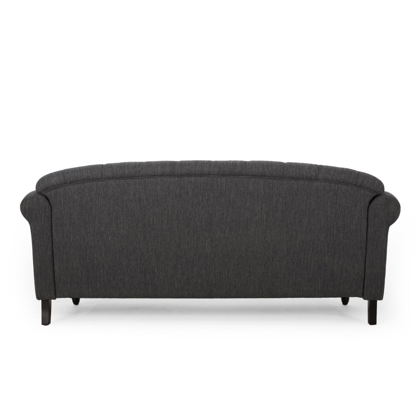 74'' Fabric 3 Seater Sofa Couch with Rivet Accents, Durable Fabric Upholstery, and Spacious Seating for Living Room