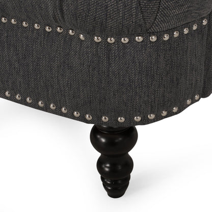 74'' Fabric 3 Seater Sofa Couch with Rivet Accents, Durable Fabric Upholstery, and Spacious Seating for Living Room