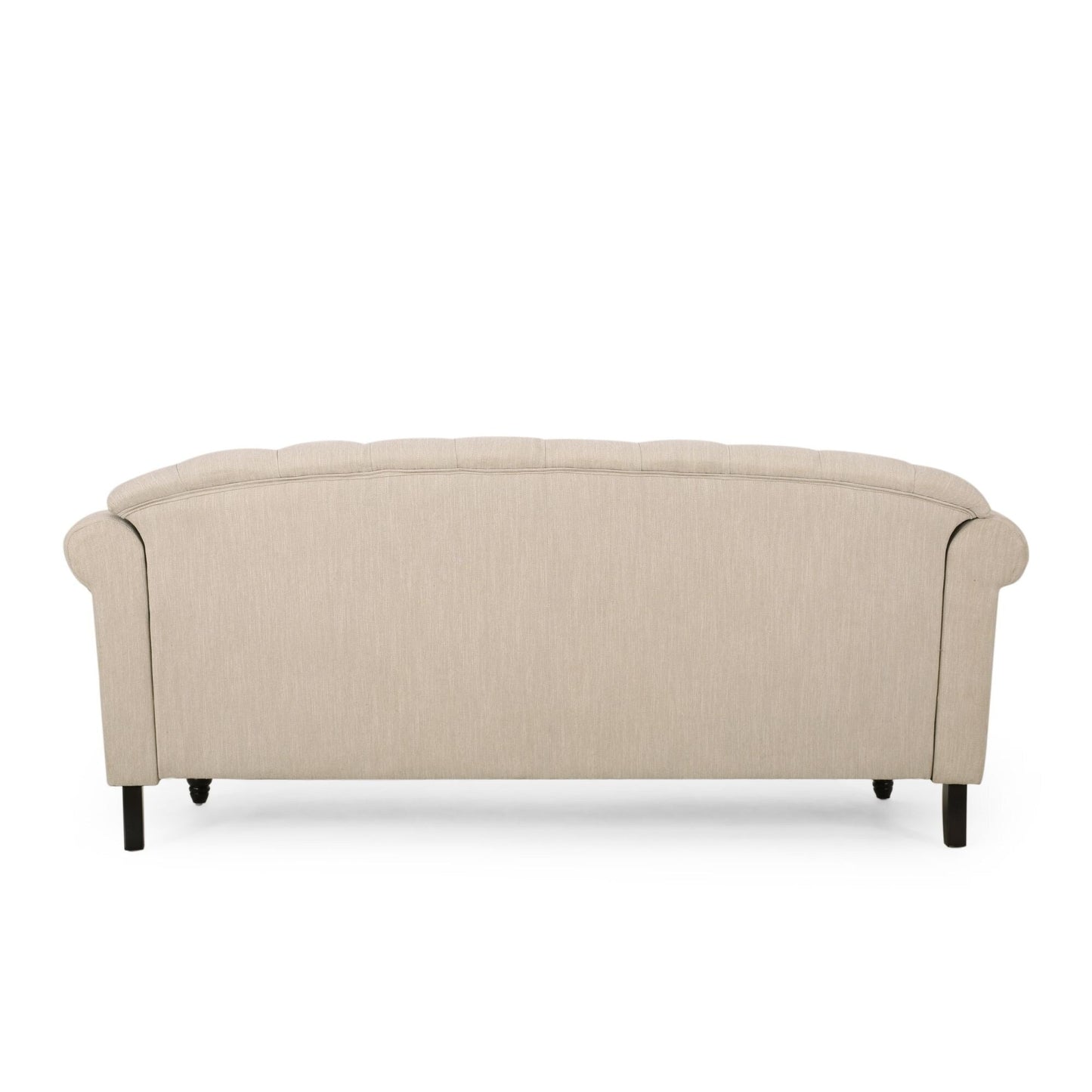 74'' Fabric 3 Seater Sofa Couch with Rivet Accents, Durable Fabric Upholstery, and Spacious Seating for Living Room