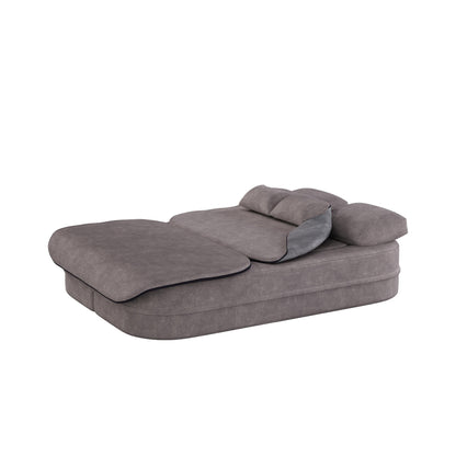 75'' Convertible Sleeper Sofa Bed with Blanket Floor Sofa Lounge Sofa for Living Room