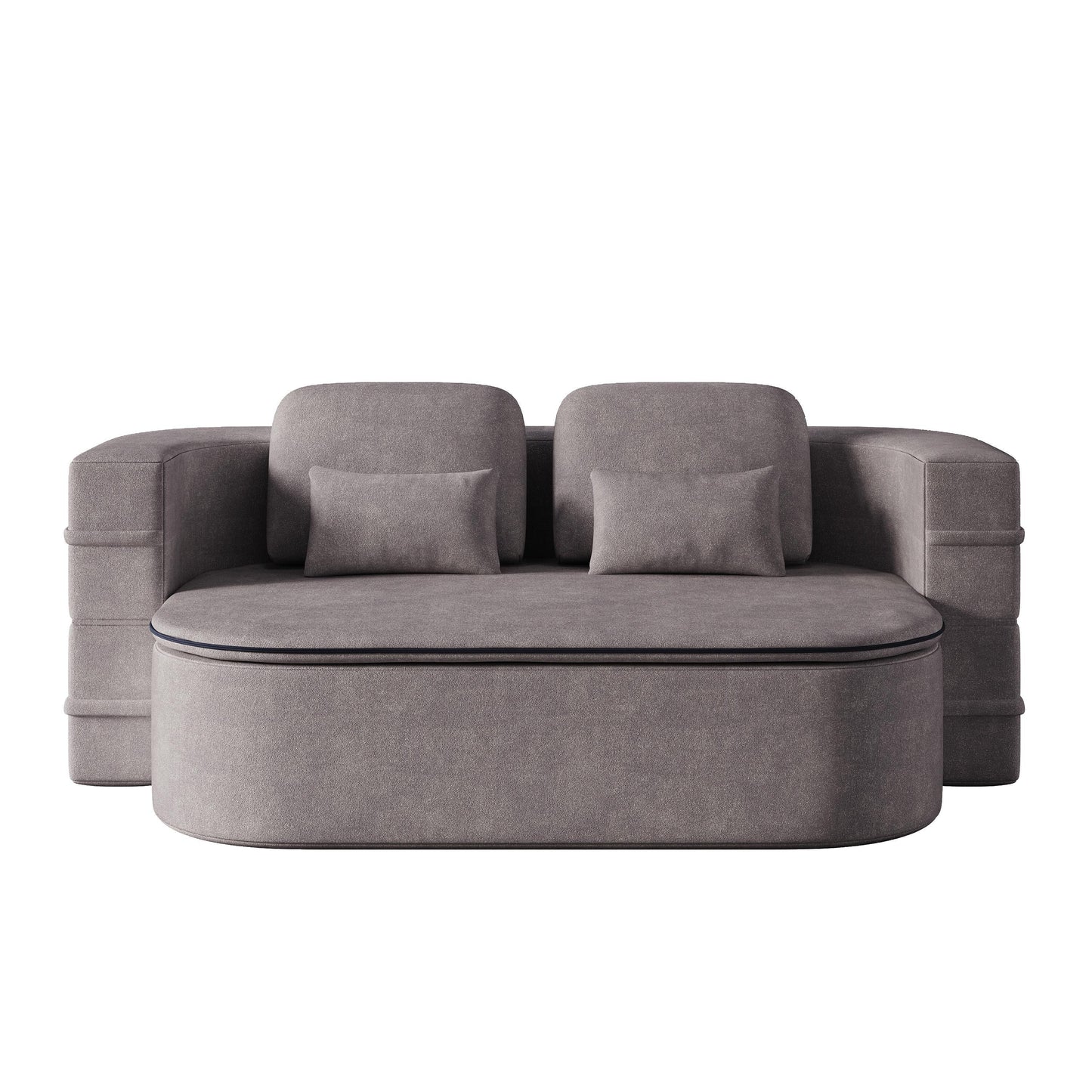 75''2-in-1 Foldable Sofa,Convertible Sleeper Foam Chenille Floor folding Sofa Bed with Multi Functional Blanket,Lounge Sofa