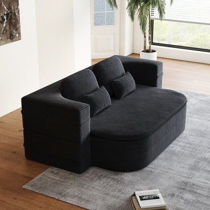 75''2-in-1 Foldable Sofa,Convertible Sleeper Foam Sofa Bed with Multi Functional Blanket, Floor Sofa Lounge Sofa