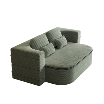 75''2-in-1 Foldable Sofa,Convertible Sleeper Foam Sofa Bed with Multi Functional Blanket, Floor Sofa Lounge Sofa