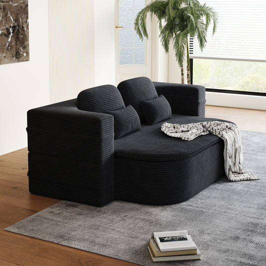 75''2-in-1 Foldable Sofa,Convertible Sleeper Foam Sofa Bed with Multi Functional Blanket, Floor Sofa Lounge Sofa